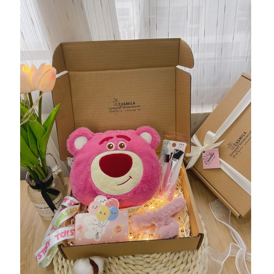 COMBO TÚI ĐEO GẤU LOTSO HOẠT HÌNH MẪU MỚI QUÀ TẶNG SINH NHẬT, VALENTINE, QUÀ CHO BẠN NỮ/BẠN GÁI/NGƯỜI YÊU, GIFT BOX