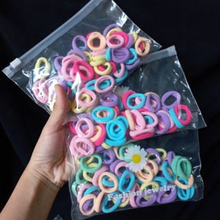 Túi Zip 100 dây cột tóc màu cho bé (cở nhí 2cm)