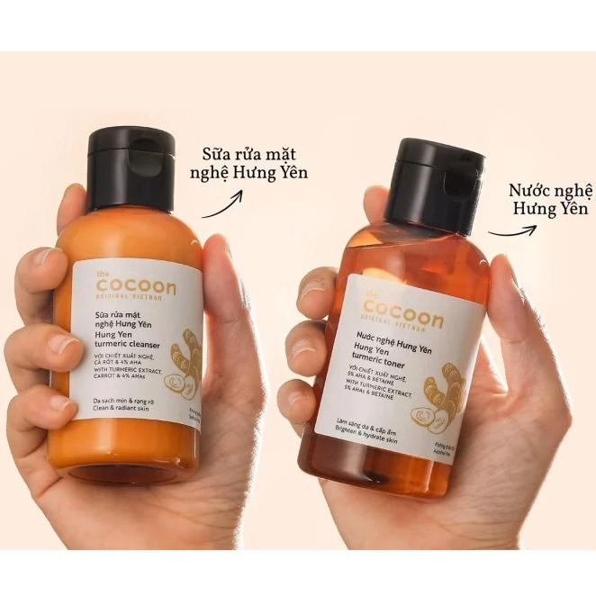 Sữa Rửa Mặt Làm Sạch Sâu Chiết Xuất Nước Nghệ Hưng Yên The Cocoon Turmeric Cleanser 140ml