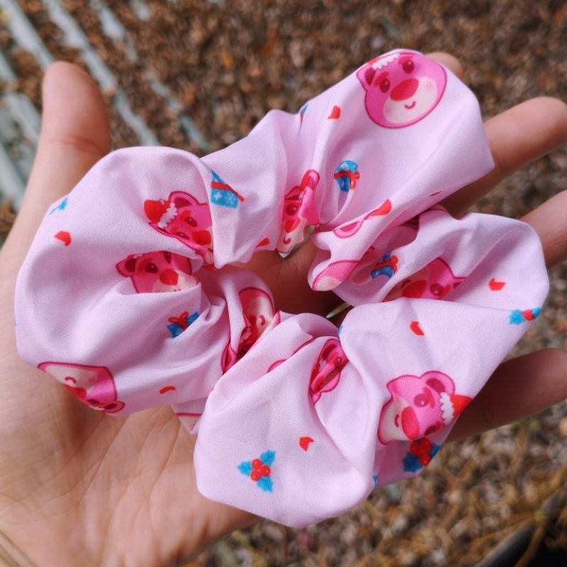 Srunchies Cột tóc Gấu Dâu Losto 6 Mẫu vải đẹp siêu hot