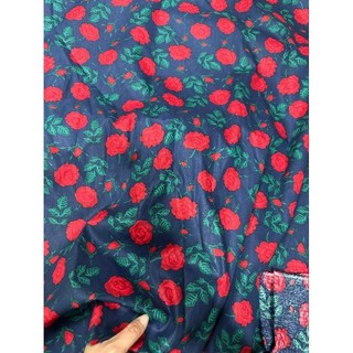 Vải Thô Cotton Hoa Hồng