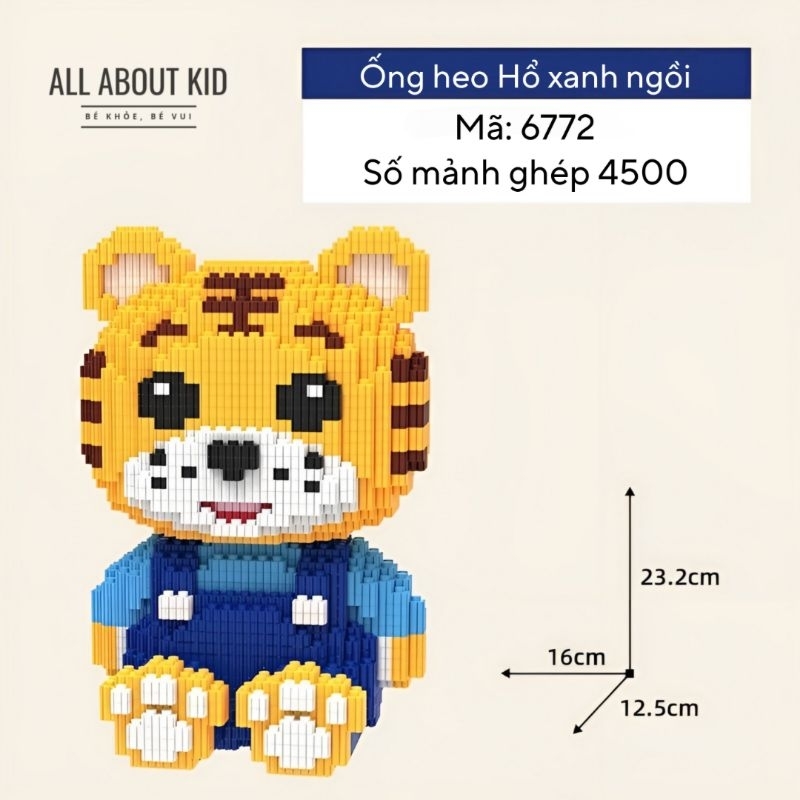 Lắp ráp mô hình Hổ vàng đáng yêu, Kích thích tư duy sáng tạo - All About Kid