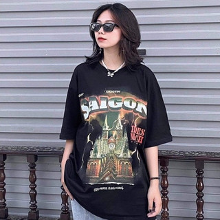 Áo thun hades saigon spirit black nam nữ áo thun tay lỡ hades sài gòn full tag siêu chất