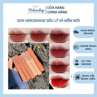 Son Kem Lỳ Herorange Vuông Mềm Mịn Như Nhung Chống Thấm Nước