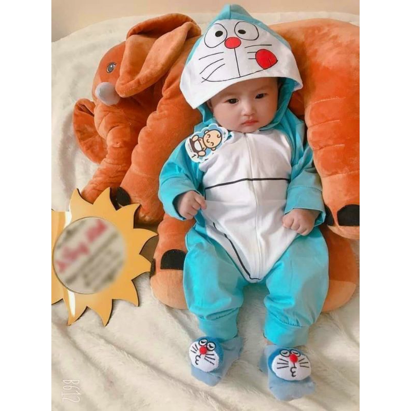 Body hình thú cotton dài tay cho bé từ 4-18kg chất cotton mềm mịn co dãn thấm hút mồ hôi rất tốt