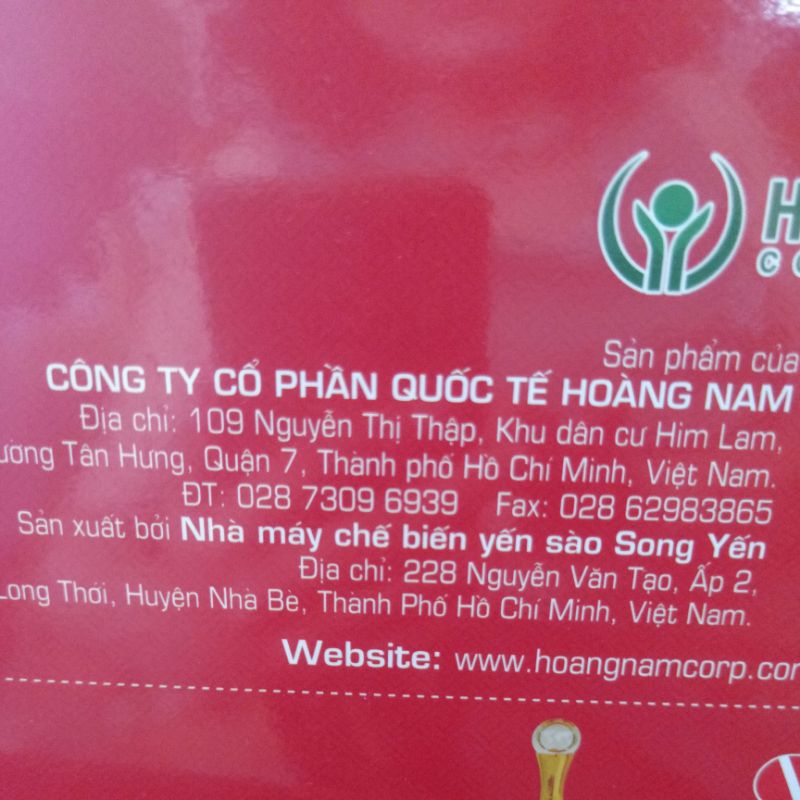 2 hộp yến sào song yến  Không đường 15%