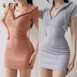 Hình thật Đầm thun body có nón giá cực rẻ chất cực đepn  PC