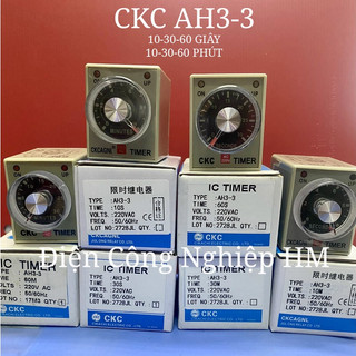 Relay rơ le thời gian ckc ah3-3 dải thời gian 10s, 30s, 60s, 10m, 30m, 60m