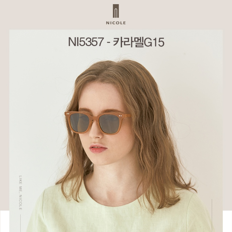 Kính râm chống tia UV hãng NICOLE Hàn Quốc mã NI5357 màu đen