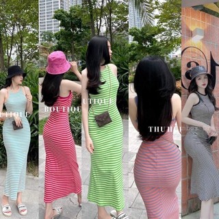 Đầm Body Ba Lỗ Dáng Dài Chất Gân Thời Trang Nữ Tiểu Thư Sang Chảnh Đi Chơi Dự Tiệc Du Lịch TV CLOTHING