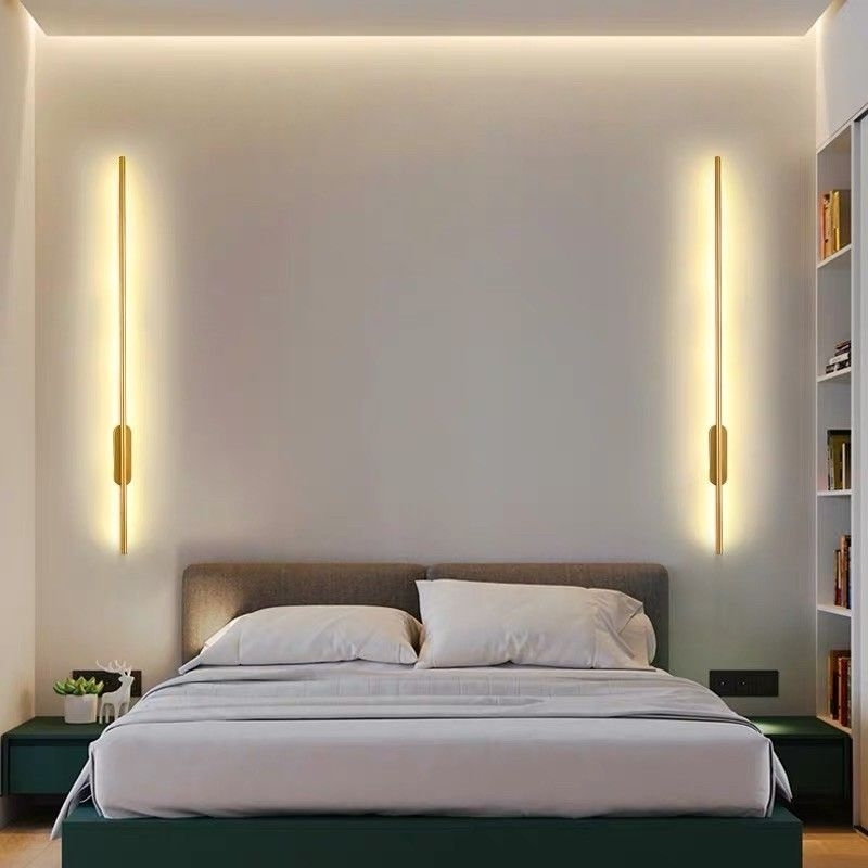 Đèn Tường Nhôm Hiện Đại Led Dải Tuyến 80cm - 120cm, Trang Trí Phòng Khách, Phòng Ngủ, Kệ Tivi, Kệ Sách