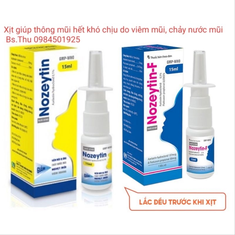 Dung dịch NOZEYTIN-F Nozeytin hỗ trợ vệ sinh, xịt sạch, giảm nghẹt mũi