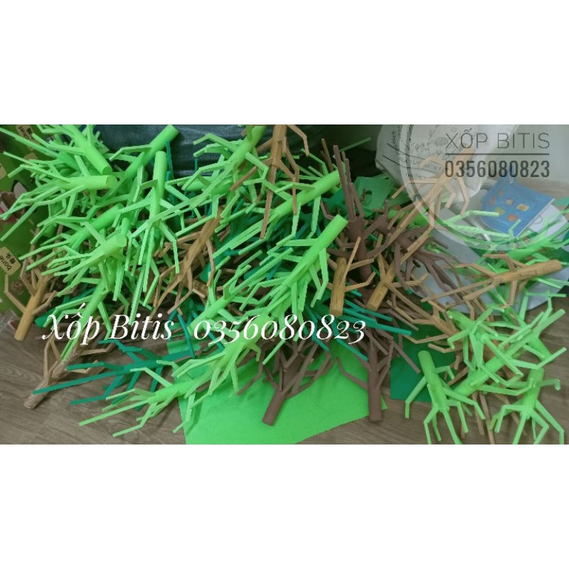 Thân cây xốp gắn sẵn cành chiều dài cả thân cành 38cm
