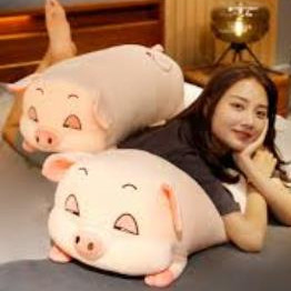 GẤU BÔNG HEO BUỒN NGỦ VẢI MINISO MỊN 100% GÒN ĐẤY