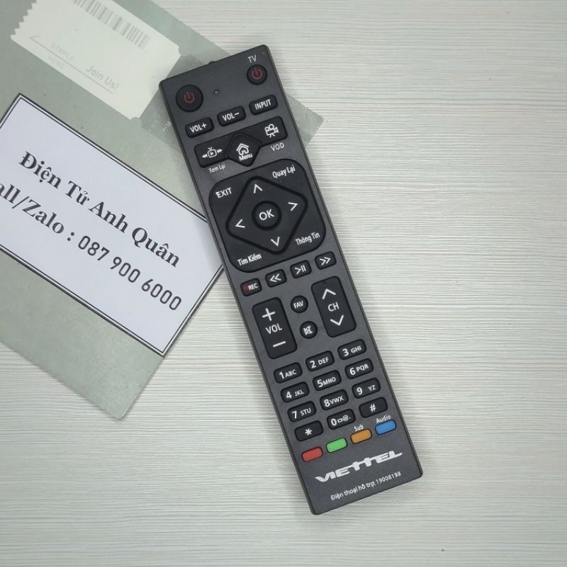 Điều khiển Viettel - Remote đầu thu Viettel hàng mới chính hãng