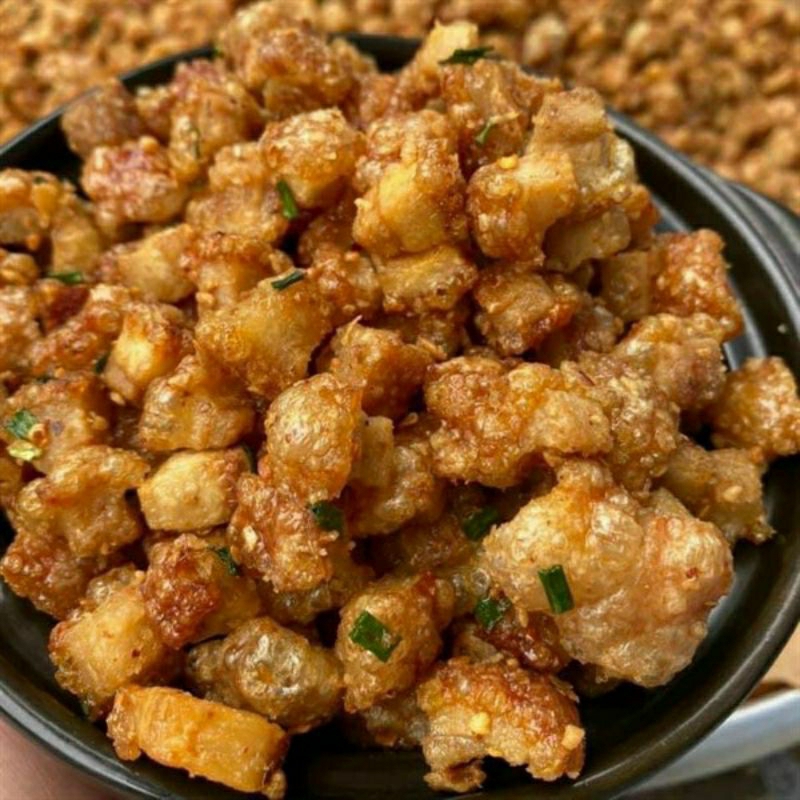 Tóp mỡ rim mắm hành hũ 250g giòn  rụm ngon khó cưỡng đồ ăn vặt ngon tại nhà