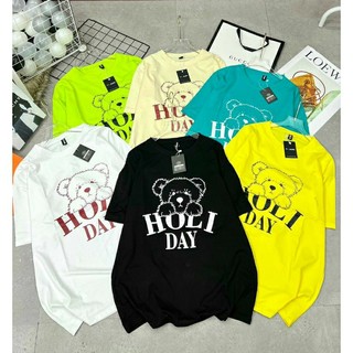 Áo thun suông oversize gấu Holi dễ thương