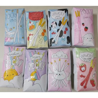 Squishy giấy handmade bánh pocky nhiều vị dễ thương chậm tăng