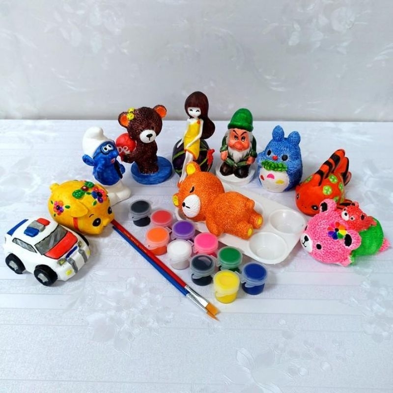 Tượng thạch cao tô màu cao cấp - Đồ chơi thông minh cho bé