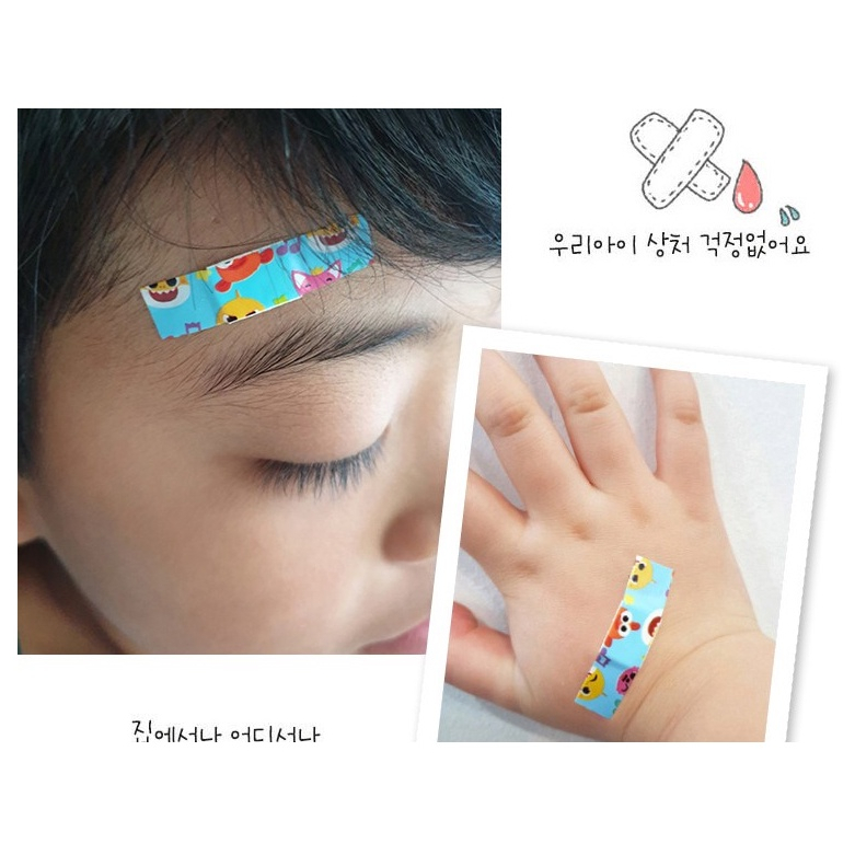 Băng Keo Cá Nhân PinkFong Baby Shark Nội Địa Hàn Quốc Cho Bé Hộp 16 Miếng Dán