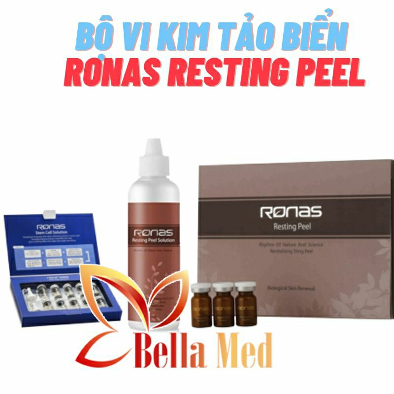 Vi Tảo Thay Da Sinh Học Ronas Resting Peel hộp 10 lọ kèm nước hoạt hóa