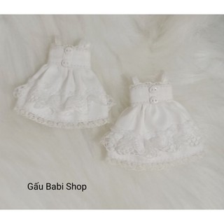 Váy đầm phối ren viền cho búp bê (nhận may theo size)