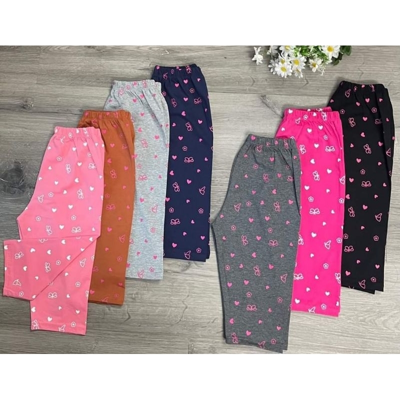 Quần ngố legging bé gái cotton co dãn mỏng mát size nhí 10-20kg