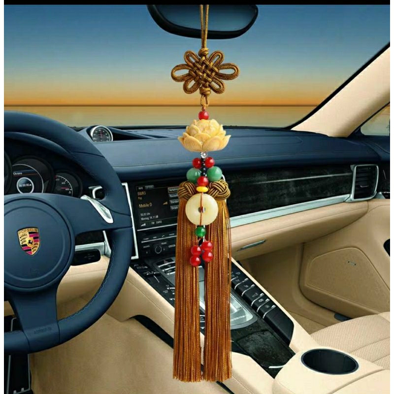 Khánh treo ô tô đài sen, dây treo ô tô hình hoa sen