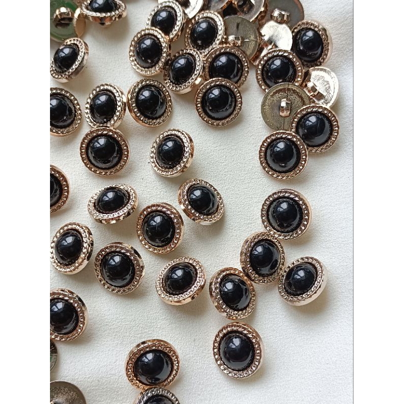 GÓI 10 NÚT ÁO ĐEN SIZE 1.5CM