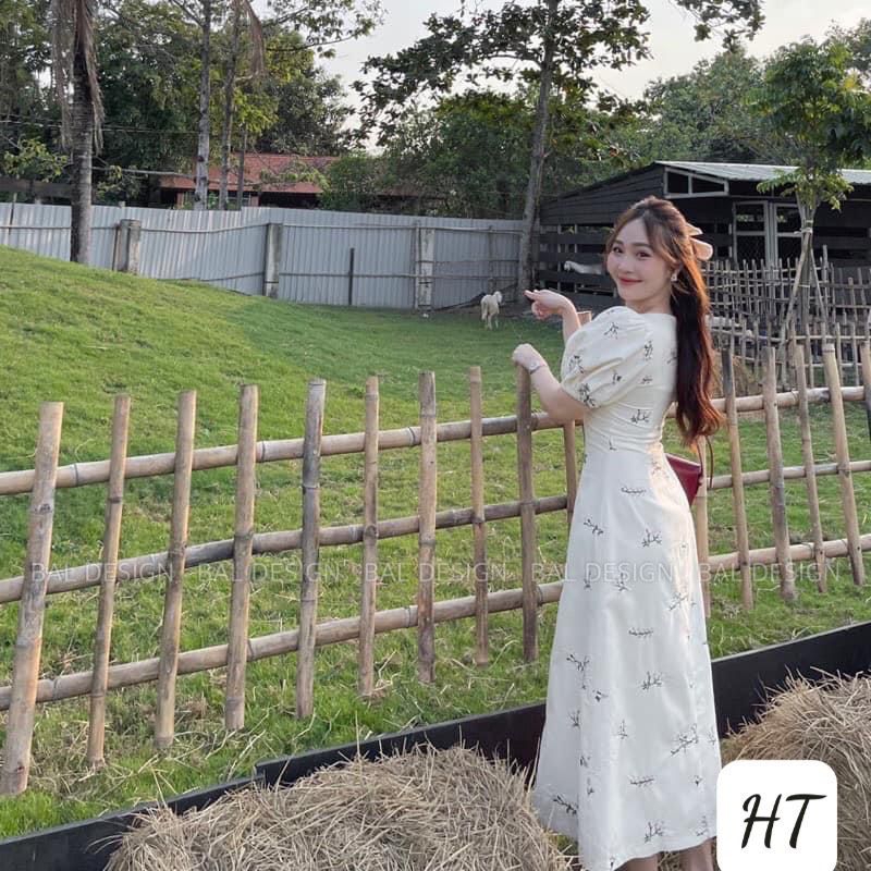 Đầm xinh công chúa hoạ tiết hoa xinh xắn
