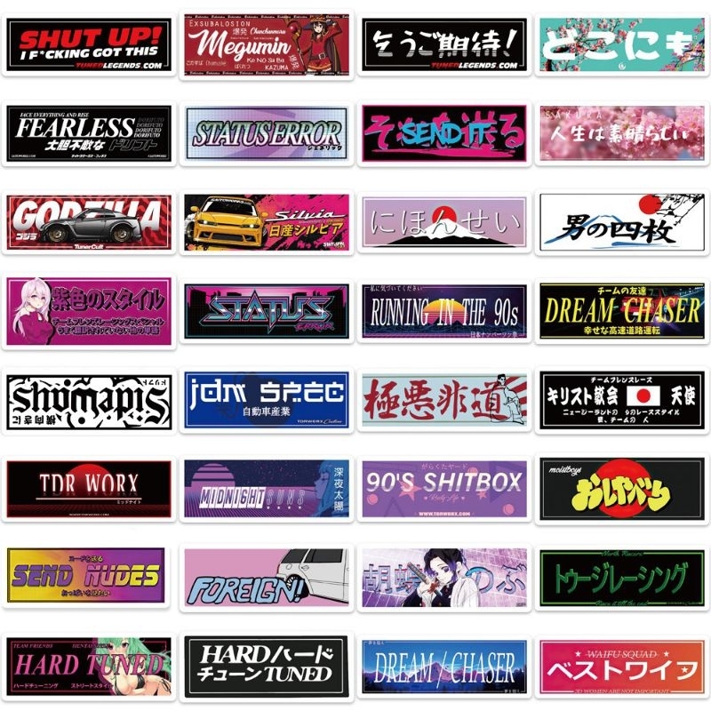 Set 66 sticker hình dán nhãn phim truyện Anime