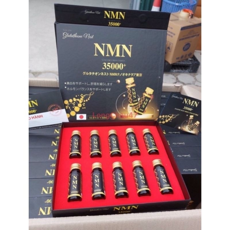 Nước uống collagen NMN 35000+ ngăn ngừa lão hóa da.trắng da hết nám.hộp 10 chai