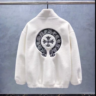 Áo Khoác, Áo Khoác Lông Chrome Hearts Dáng Rộng Unisex Cho Nam Nữ