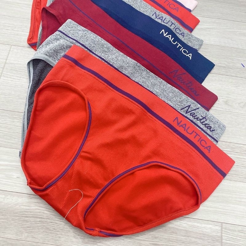 Quần lót nữ NAUTICA nguyên mông vải thun dệt-quần lót nữ vải cotton mềm co giãn thoải mái
