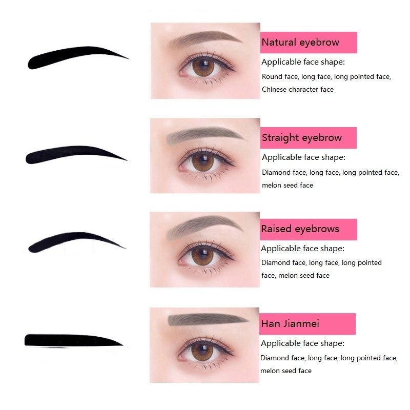 Bộ 4 Khuôn Kẻ Chân Mày Tái Sử Dụng