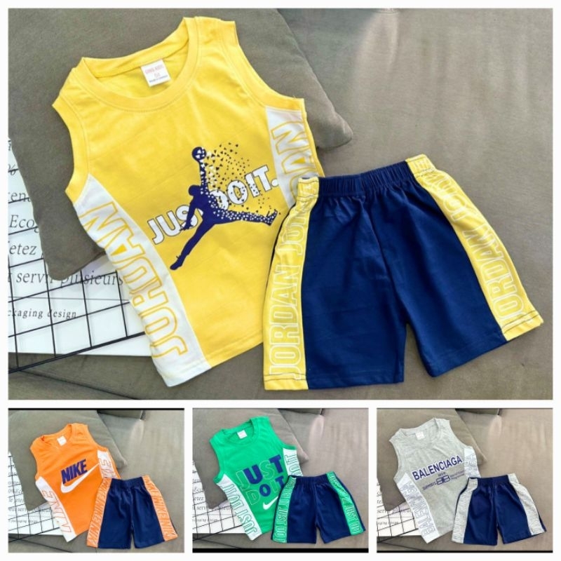Bộ ba lỗ bé trai Gymboree chất cotton co dãn đẹp mát size nhí