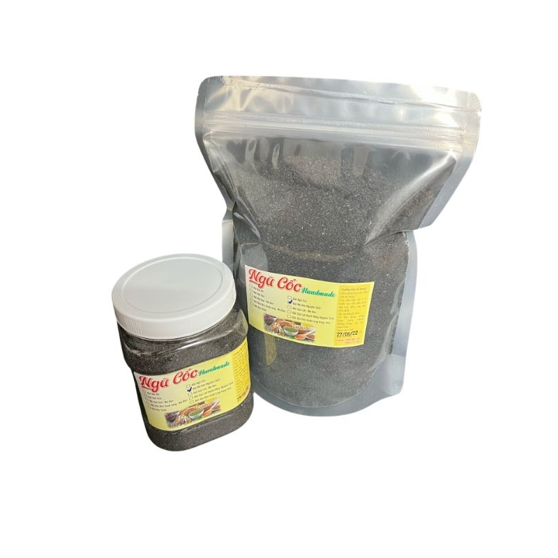 Bột mè đen nguyên chất 1kg Handmade-(rửa sạch, rang xay)