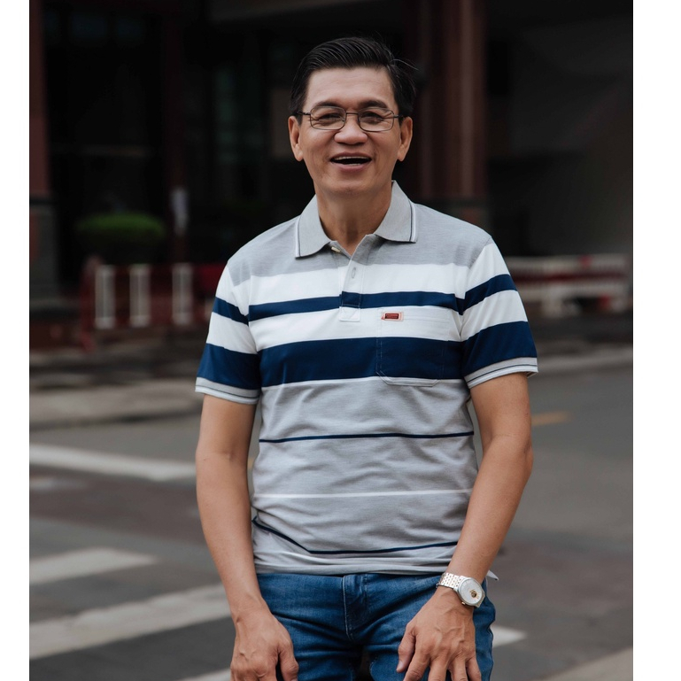 Áo thun nam trung niên XÁM TIÊU M3 cho người lớn tuổi vải cotton cao cấp ngắn tay sang trọng MELAN