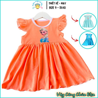  Váy Công Chúa Elsa Bé Gái Chất Cotton Xịn Shop - Đầm Bé Gái TIỆM MAY VỊT BẦU - VIBA _ Size Đại 9 -26KG 