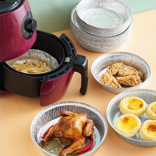 Khay giấy thiếc lót nồi chiên không dầu đĩa giấy thiếc nướng thực phẩm (TM14)