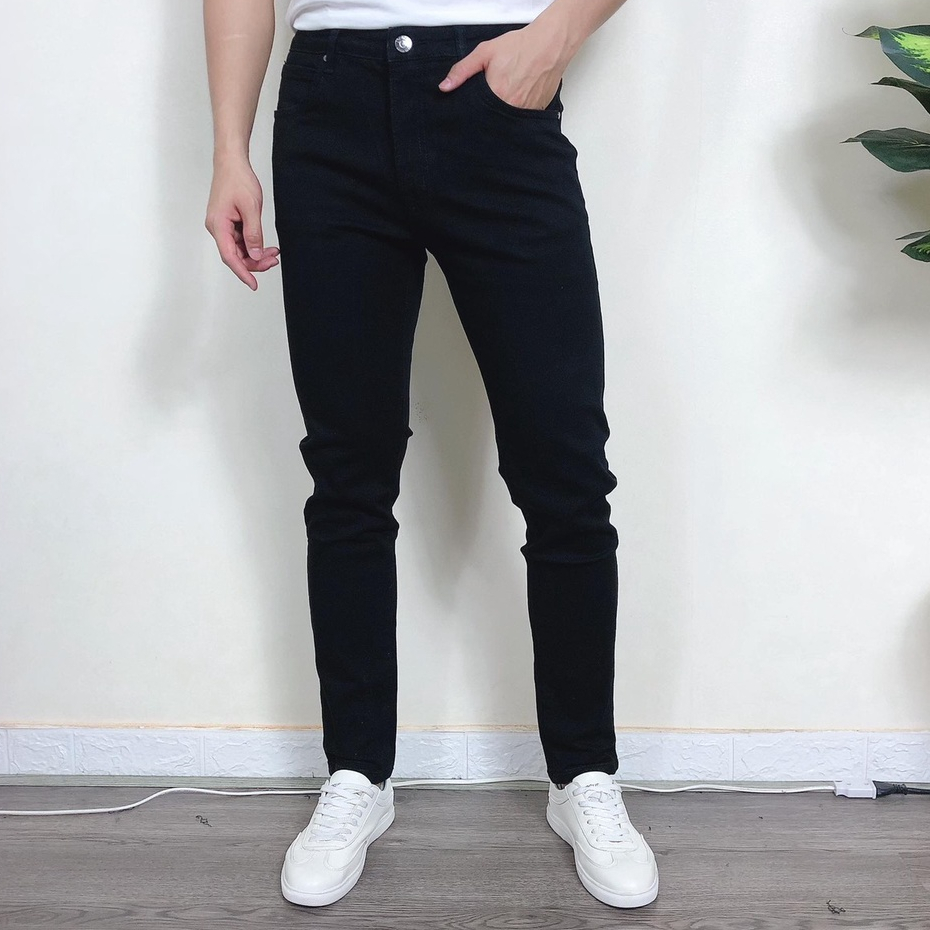 Quần jean dài nam ZARA màu đen trơn chất dày dặn co giãn thoải mái form skinny cao cấp 310