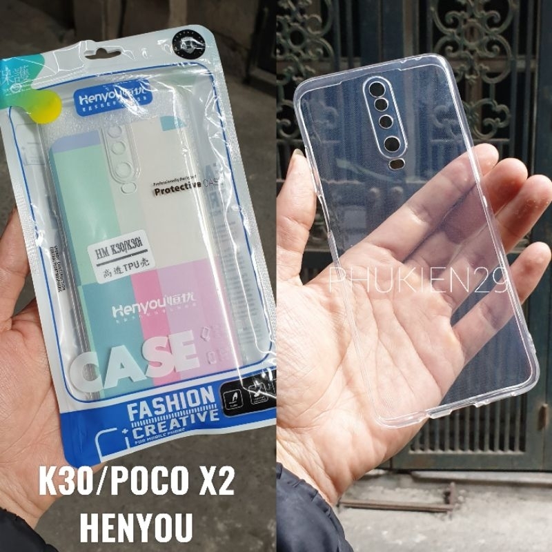 Ốp lưng silicon dẻo trong suốt có bọc cam cao cấp Henyou