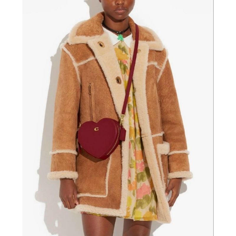 Túi C*oach trái tim da thật xinh xắn