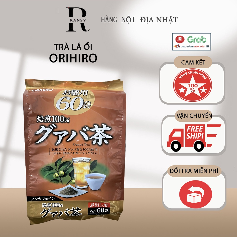 Trà Lá Ổi ORIHIRO Nhật Bản giảm cân Gói 60 Túi