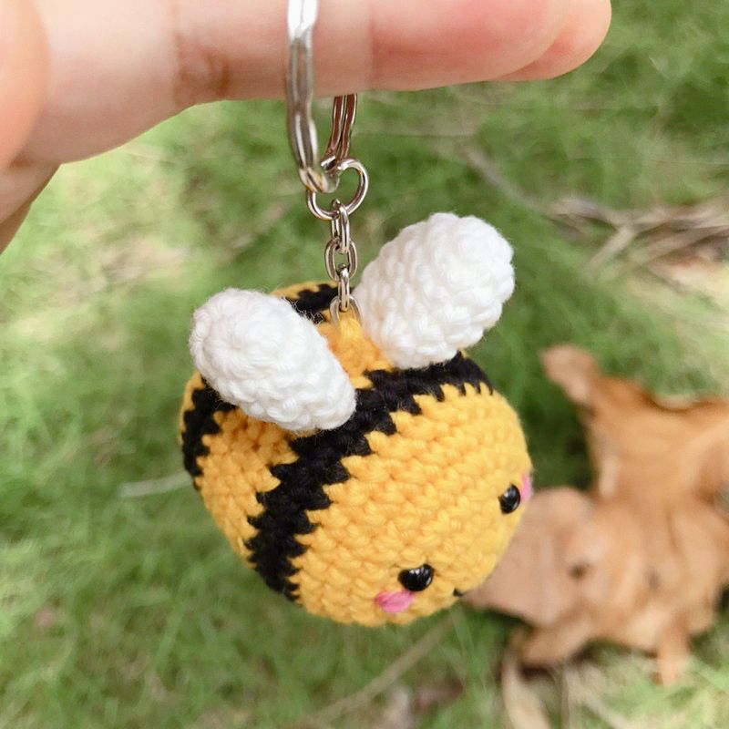 Móc khoá chú ong chăm chỉ bằng len handmade |🌻Hoa Hướng Dương Crochet|