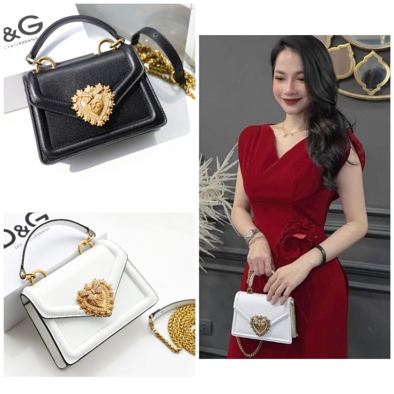Túi xách nữ D.G top handle mini xách xinh dã man 2 màu(đen&amp; trắng)fullbox nam châm
