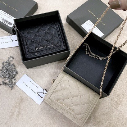 Túi Ví CK Da Chần Dây Xích Đeo Chéo