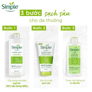 Nước tẩy trang Simple 200ml