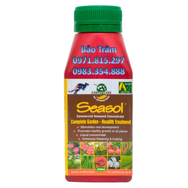 Phân bón lá hữu cơ sinh học  SEASOL chiết xuất từ tảo biển- tốt rễ nhanh, đẻ nhánh khoẻ chai 250ml
