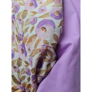 Vải linen tưng tơ hoa lan tím